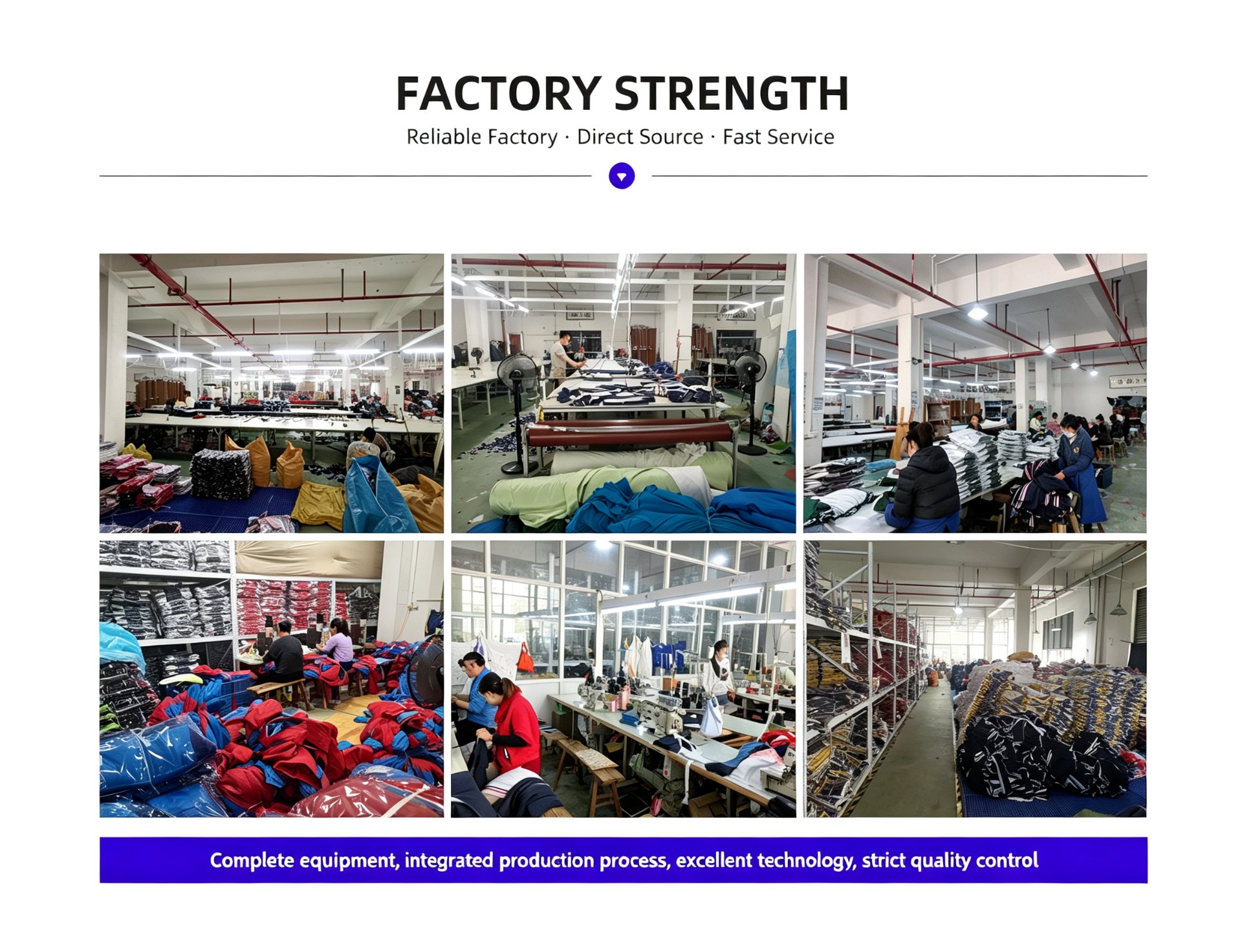 Shenghong Apparel factory production workshop in Quanzhou China