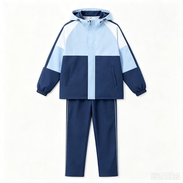 Windbreaker + Fleece Liner + Trousers No.063 - Polyester Windbreaker + Fleece Liner - OEM school uniform factory