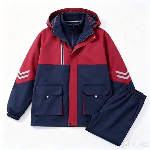 Windbreaker + Fleece Liner + Trousers No.066 - Polyester Windbreaker + Fleece Liner - OEM school uniform factory