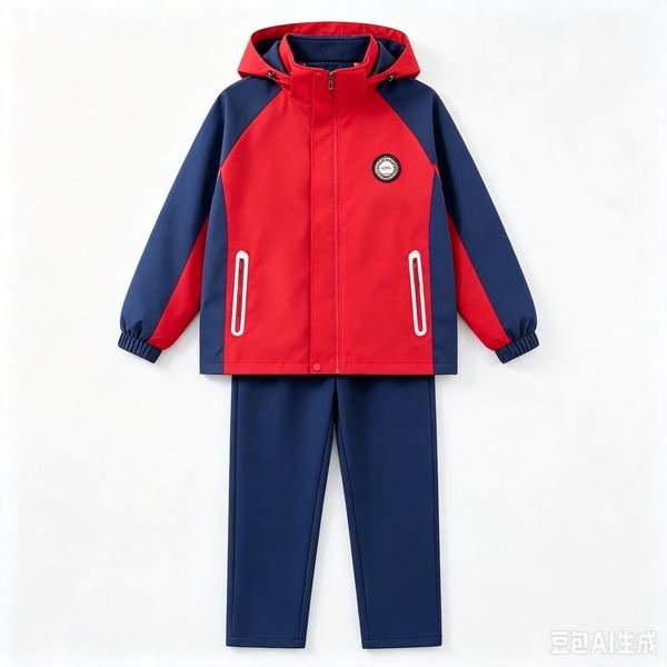 Windbreaker + Fleece Liner + Trousers No.068 - Polyester Windbreaker + Fleece Liner - OEM school uniform factory