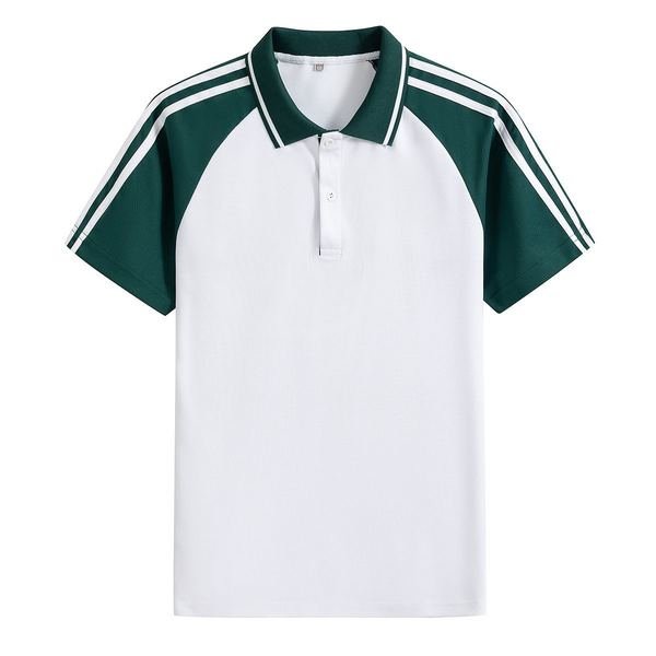 Short-sleeve Polo Shirt No.073 - Cotton-Polyester Pique (60/40) - OEM school uniform factory